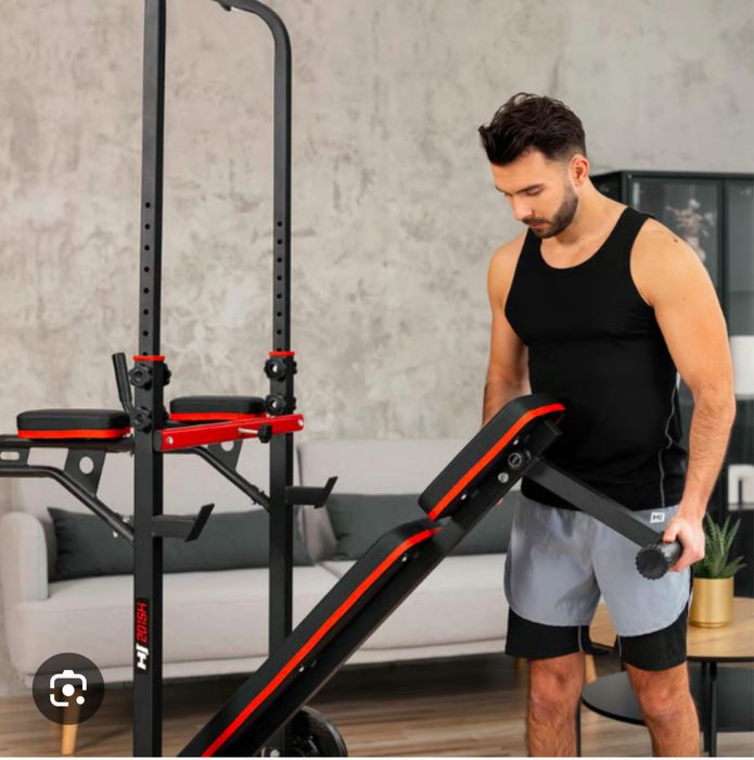 Шведська стінка стійка Силова станція Hop-Sport HS-2015K з лавою