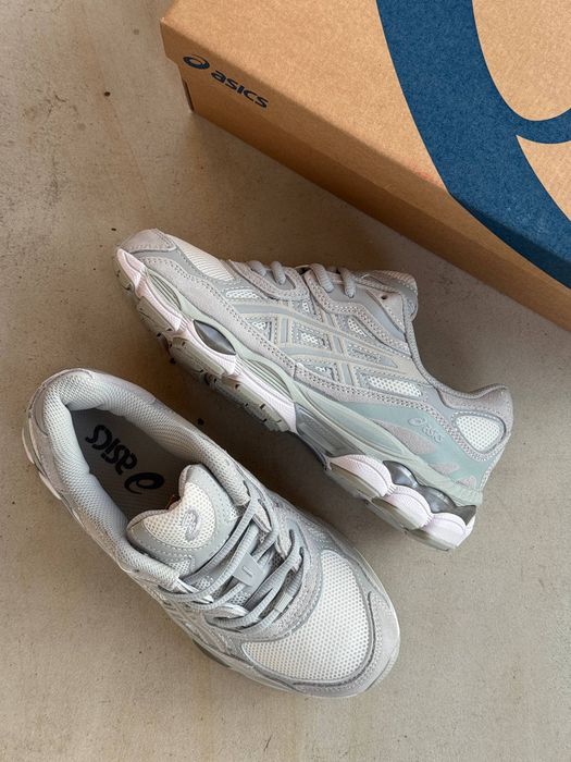 Кросівки Asics Gel-Nyc Cream Cloud Grey/Асікс гель сірі білі,асікси