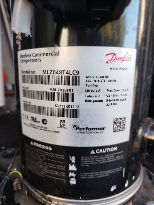Sprężarki chłodnicze danfoss sanyo LG Toshiba