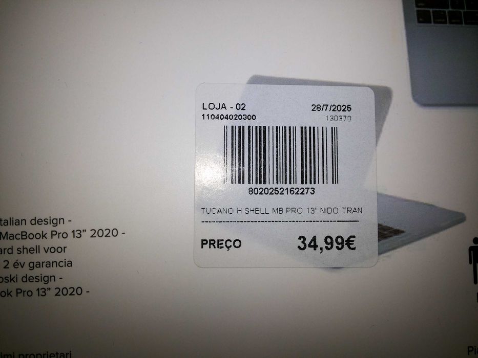 Capa Rígida Tucano para Apple Macbook Pro 13