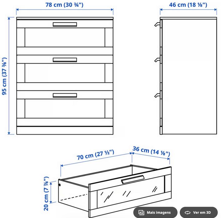 Vendo quarto completo Ikea em excelente estado (ou móveis individuais)