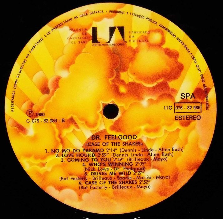 Dr. Feelgood – A Case Of The Shakes - LP 33 Rpm - Vinil 1980