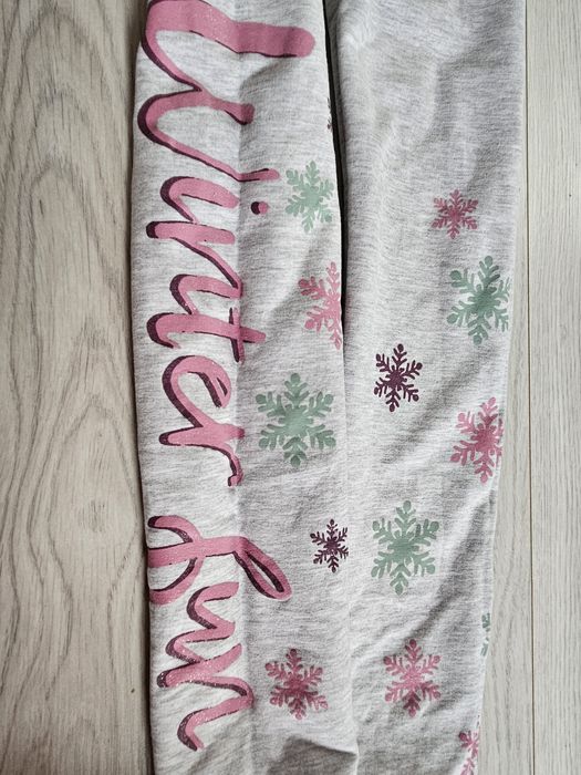 Ocieplane legginsy r. 128-134 getry spodnie