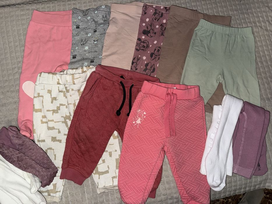 Лот одягу/Штани/колготи/кофти/лосини на дівчинку 6-9 місяців