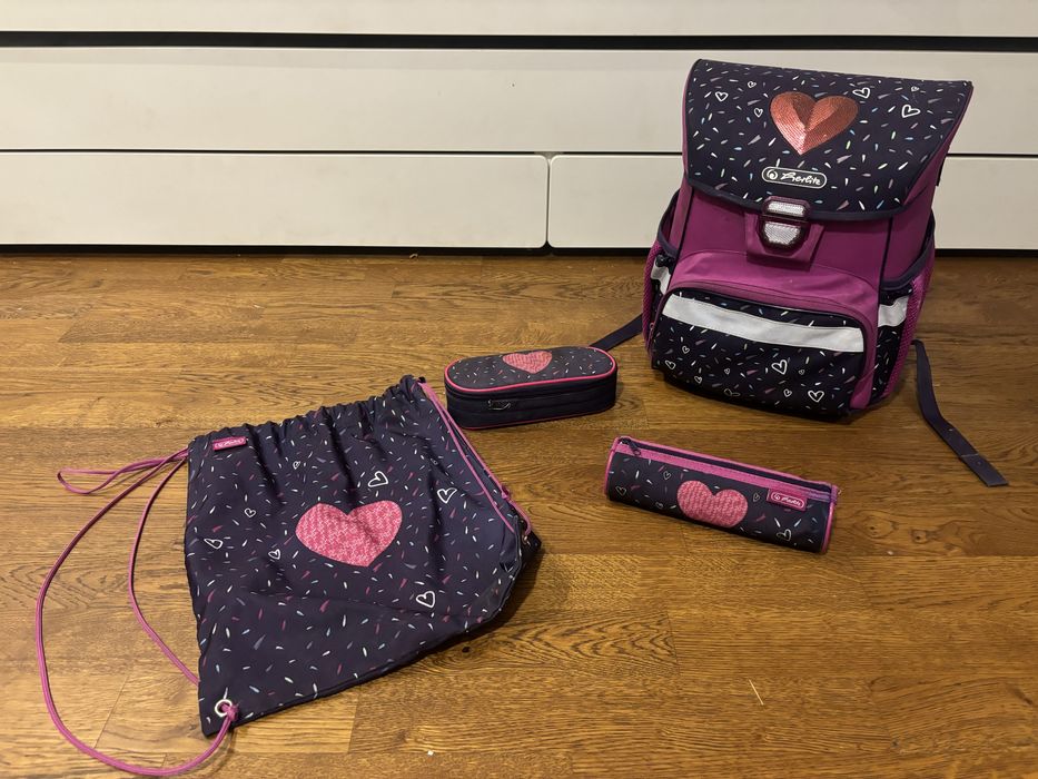 Tornister Herlitz Tropical Heart zestaw