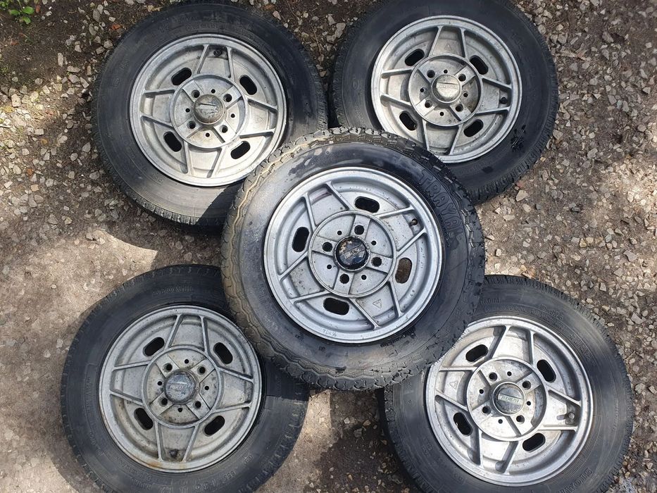 FIAT 126P MALUCH FELGI R12 ORYGINALNE 12" ALUMINIOWE ALUFELGI 4J 4x98 KOMPLET 5 SZTUK 4+1 ZAPAS