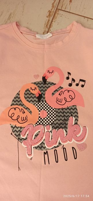 T-shirt różowy Coccodrillo 122 dziewczynka bdb
