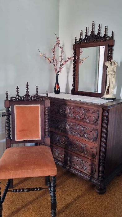 Cadeira quarto de madeira