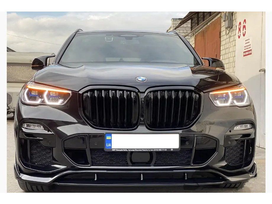 BMW X5 G05 2019- рр. Передня Lip накладка Paradigm V-3 (2018-2022, чорний глянець)