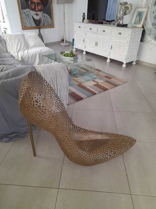 Sapato Escultura em Metal - Arte Contemporânea