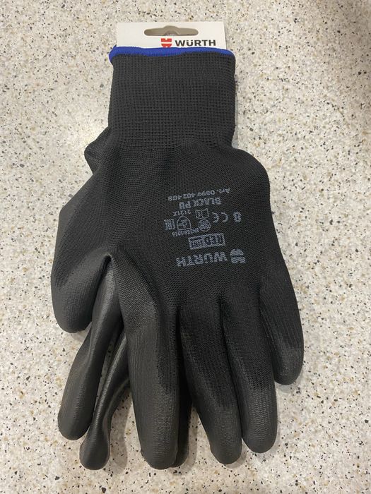 Перчатки БІЛІ з прорезининими долонями WURTH
