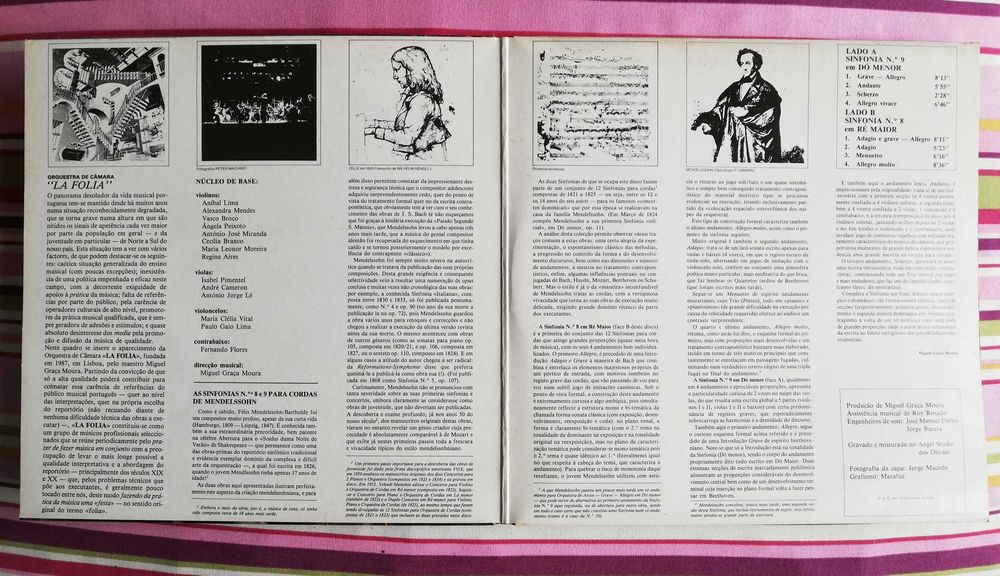 Lote de 3 discos de música clássica da orquestra de câmara "La Folia".