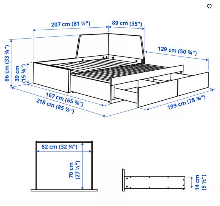 Cama dupla com arrumacao
