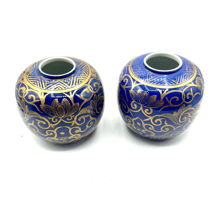 Par de potes porcelana chinesa seculo XIX