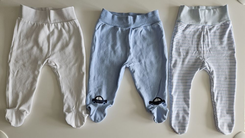 Zestaw, komplet 3 x półśpiochów dziecięcych; 74; biały, niebieski
Rozm