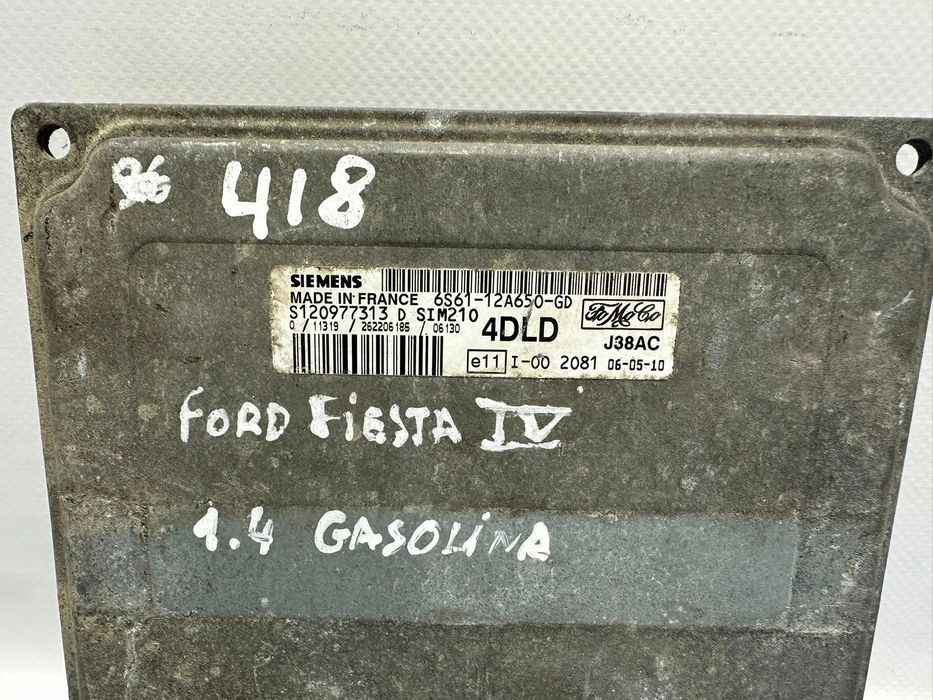Centralina Motor Siemens Ford 1.4i 16v 6S6112A650GD S120977313 2001 -