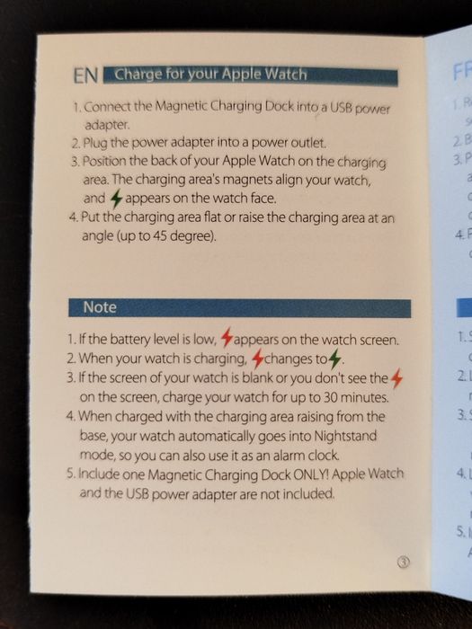 Suporte de carregamento magnético de Apple Watch sem fios.