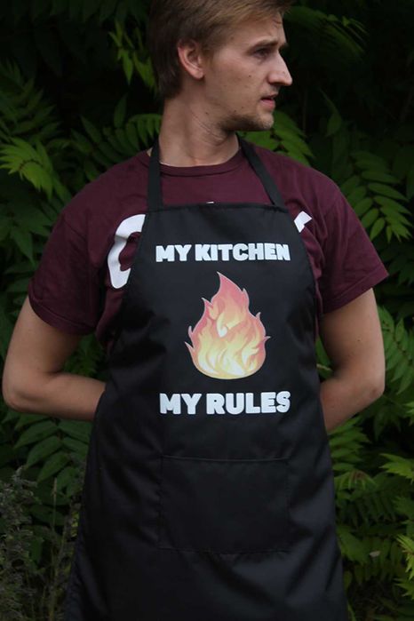 Міцний кухонний фартух із принтом для стильного кулінара