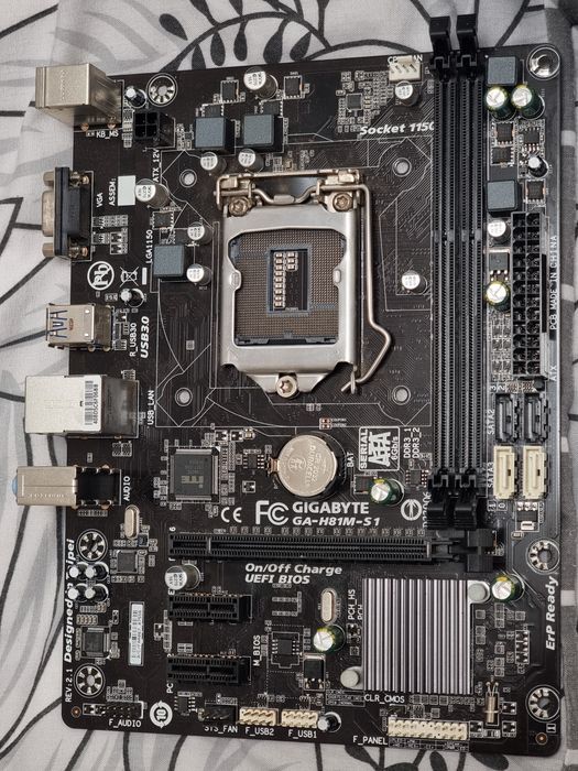 На запчастини або під відновлення, материнська плата 1150 сокет + блок