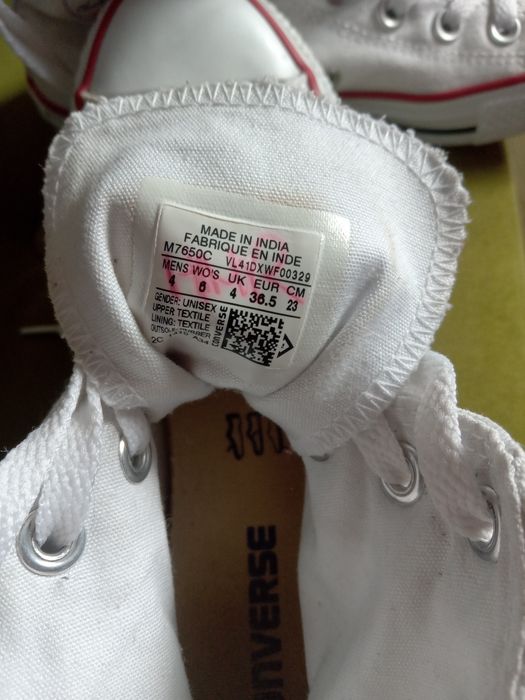 Converse trampki rozmiar 36,5 powyżej kostki białe