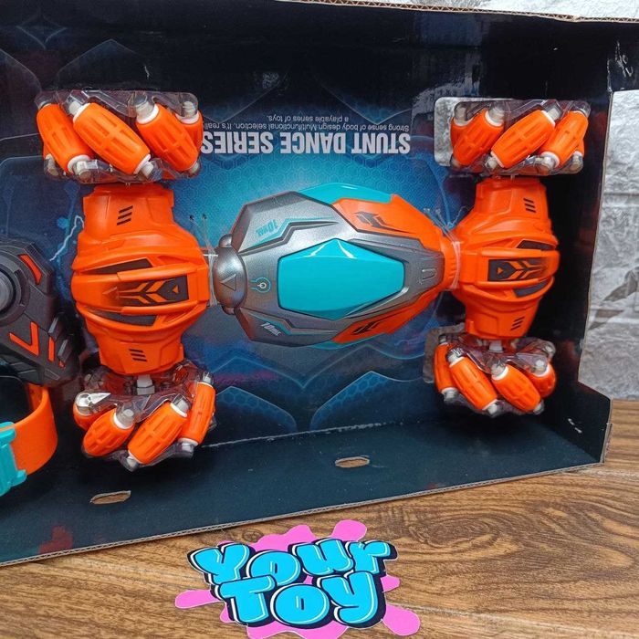 Трюковая Машинка Перевертыш на Радиоуправлении Оранжевая