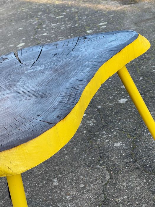 Duży owalny plaster Drewno-Stal Loft Design Industrial Black Palony