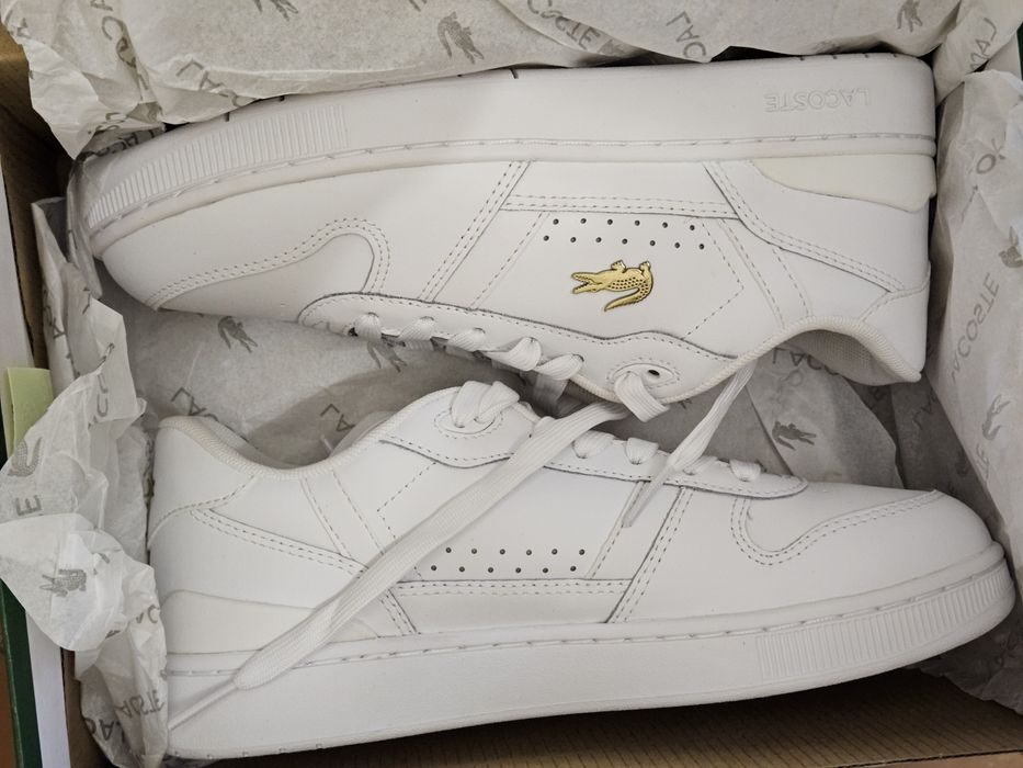 Кеди Lacoste білі шкіра 37 T-Clip SET 224 2 SFA