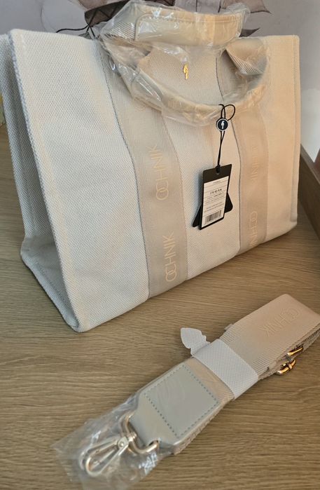 Torebka Ochnik shopper beżowa