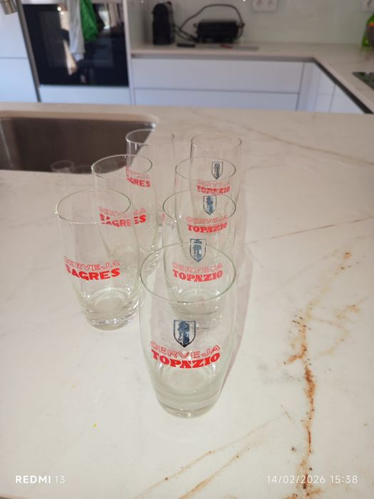 13 Copos Cerveja Sagres e Cerveja Topázio – Vintage
