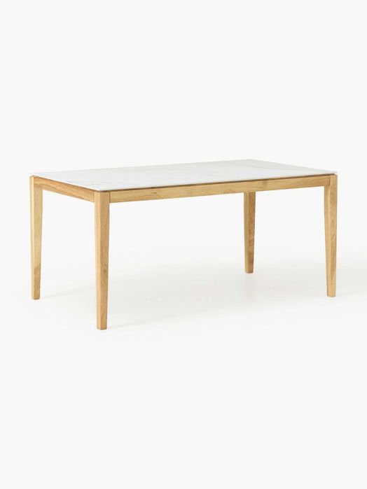 Stół do jadalni o wyglądzie marmuru Westwing Jackson dąb jasny