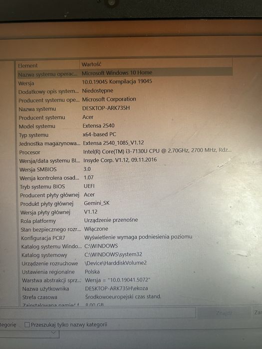 Laptop acer EXTENSA 2540 _1085_V1.12