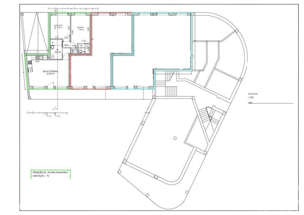 Apartamento T2 em Miranda do Corvo de 52 m2