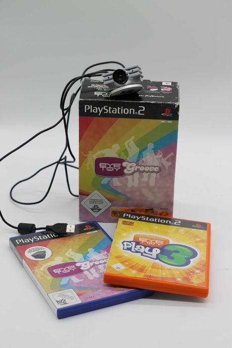 Zestaw EyeToy PS2 – Kamera + EyeToy: Groove + EyeToy: Play 3 + Karton!