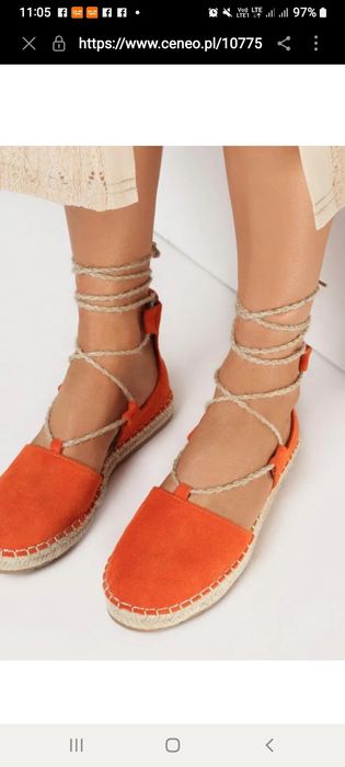 Pomarańczowe Espadryle