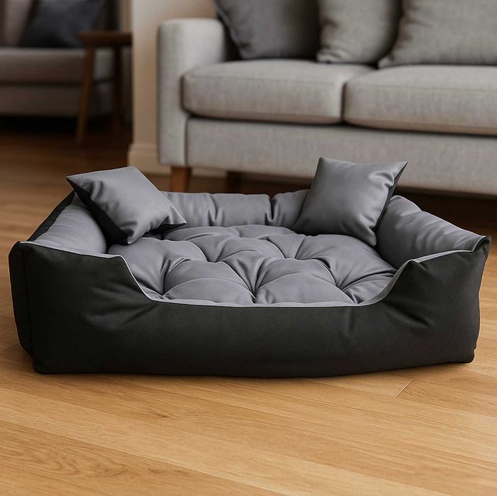 Mocne Legowisko Dla Psa Kota Wodoodporne 75x65 cm + Gratis 2x poduszki