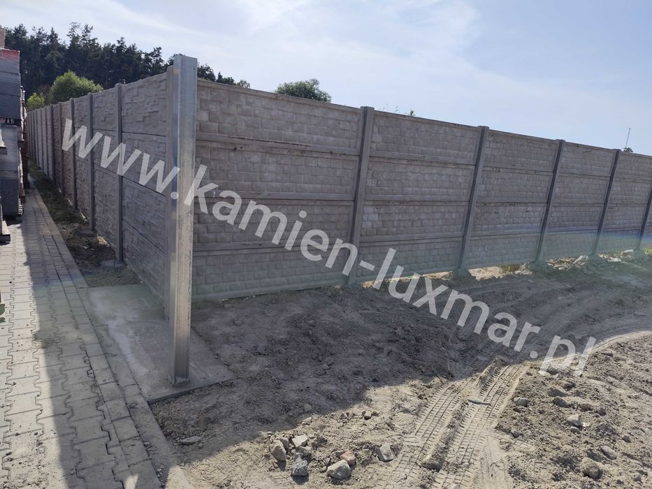 płyta betonowa wzór piaskowiec ogrodzenia betonowe