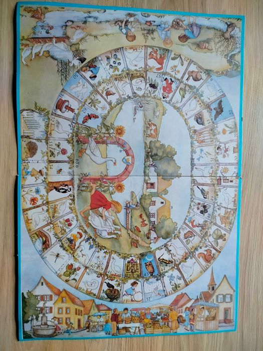 Stara gra planszowa z  Gęsia Zabawa