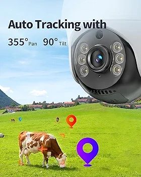 [Novo] Kit Câmara de Segurança a Bateria Xiaovv 2K - 4G - PTZ 8000mAh