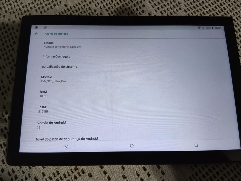 Tablet 10" wifi+ 5G  - 18Gb RAM/512Gb