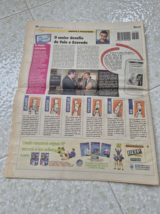Jornal Record 27 Abril 1998  FCPTetra Campeão 

Futebol Clube do Porto