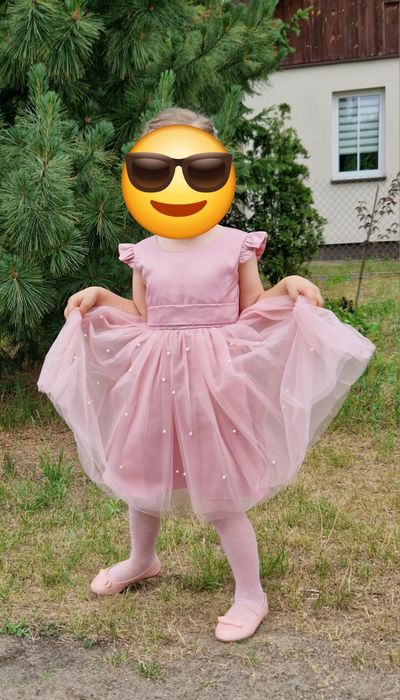 Sukienka na różne okazje tiul kokarda