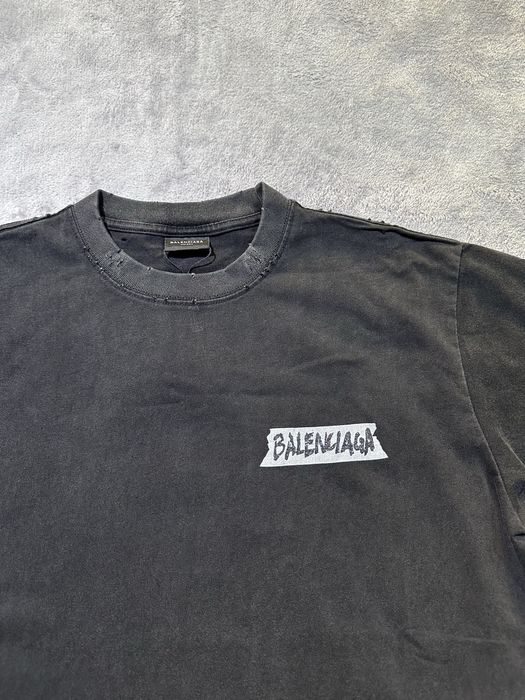 Футболка Balenciaga masking tape t-shirt S M L
