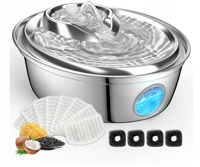 Goldensun Fontanna Dla Kotów, Stal Nierdzewna 2L Powystawowy