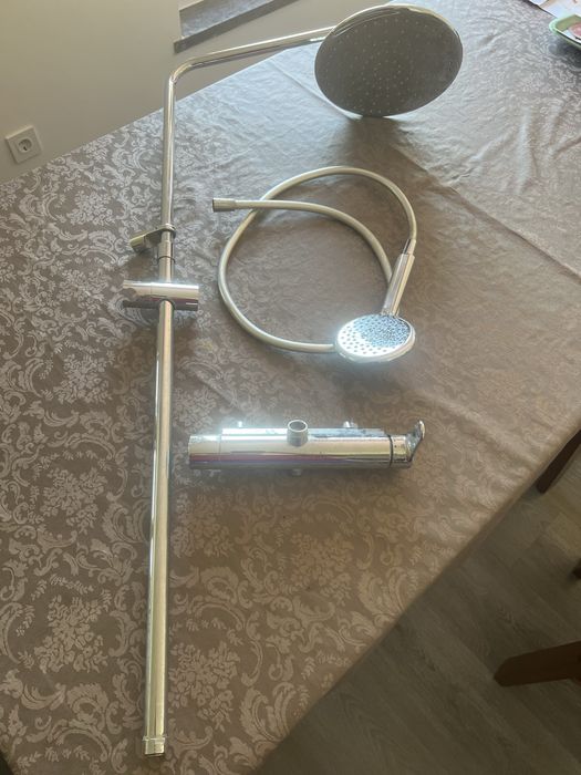 Conjunto duche torneira com monocomando