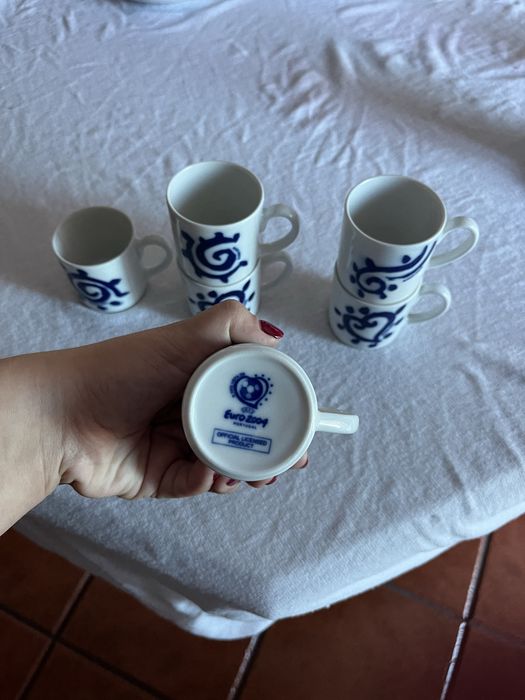 Conjunto de 6 chavenas edicao especial euro2004