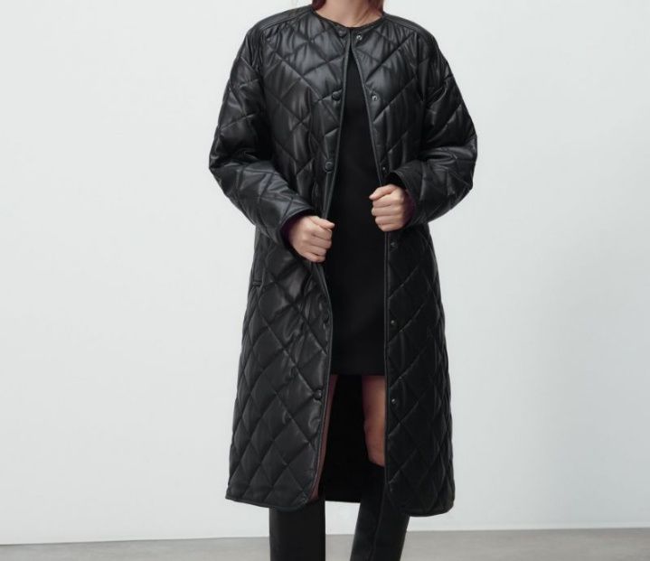 Нове пальто Zara оверсайз (екошкіра)