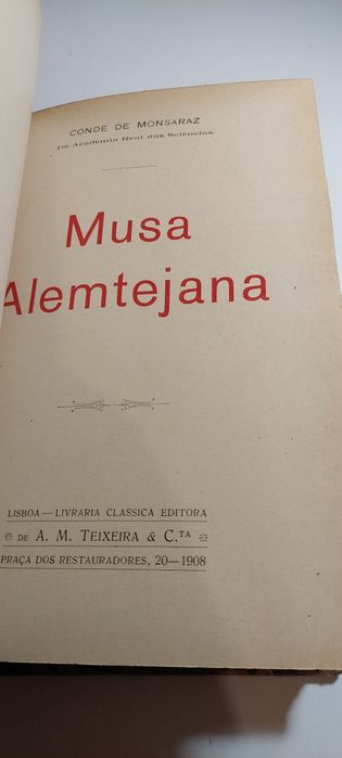 Musa Alemtejana - Conde de Monsaraz (1ª edição, 1908)