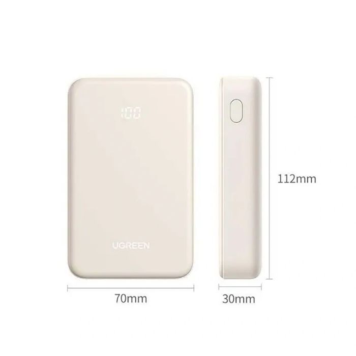 Powerbank Ugreen Nexode 20000mAh 30W USB-A USB-C kremowy 5Cv