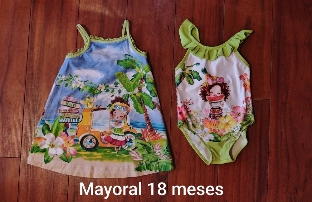 Conjunto Vestido + Fato Banho 18 Meses