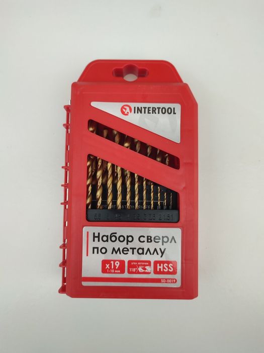 Набор сверл по металлу  19 шт INTERTOOL SD-0019